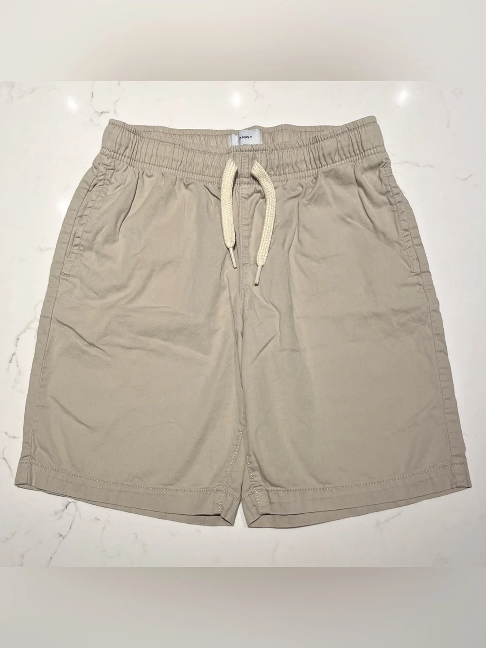 Old Navy • 8 • Boy’s Light Tan Khaki Drawstring 100% Cotton Shorts